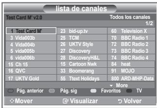 SAMSUNG LE52M87BD - Selección de la lista de canales - 1