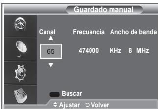 SAMSUNG LE52M87BD - Actualización manual de la lista de canales - 1
