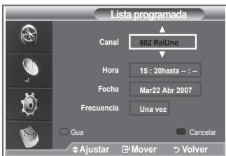SAMSUNG LE52M87BD - Uso de la lista programada - 5