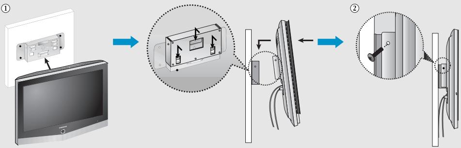 SAMSUNG LN-R238WXC - How to assemble the Wall Mount Bracket - 5
