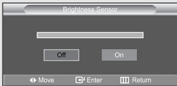 Brightness Sensor Off On Move Enter Return