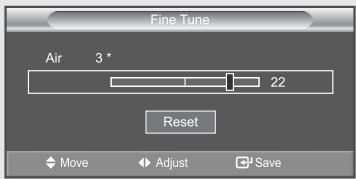 Fine Tune Air 3 ° 22 Reset Move Adjust Save