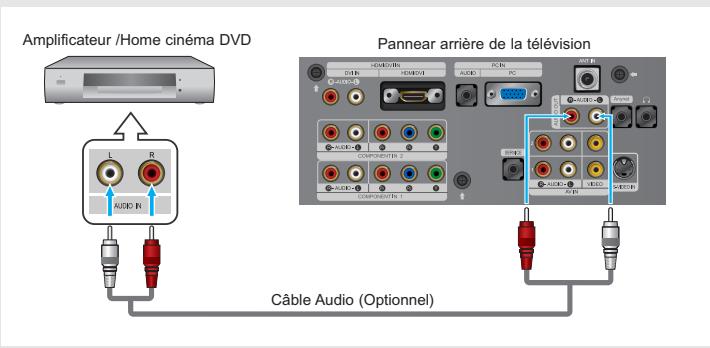 Amplificateur /Home cinéma DVD Pannear arrière de la télévision Câble Audio (Optionnel)