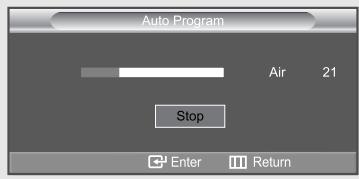 Auto Program Air 21 Stop Enter Return