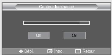 Capteur luminance Off On Dépl. Intro. Retour