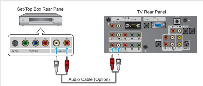 Set-Top Box Rear Panel TV Rear Panel Audio Cable (Option)