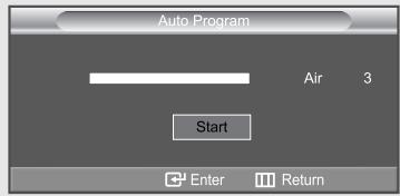 Auto Program Air 3 Start Enter 11 Return