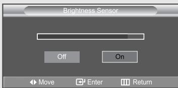 Brightness Sensor Off On Move Enter Return