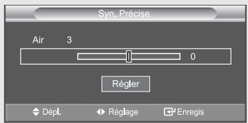 Syn. Précise Air 3 0 Régler Dépl. Réglage Enregis