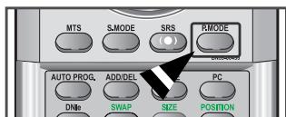 MTS S.MODE SRS RMODE AUTO PROG. ADD/DEL PC DNMe SWAP SIZE POSITION