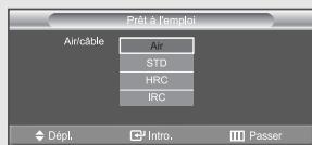 Prêt à l'emploi Air/cable Air STD HRC IRC Dépl. Intro. Passer