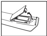 SAMSUNG LN-S1952W - Insertion des piles dans la télécommande - 1