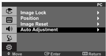 PC Image Lock Position Image Reset Auto Adjustment Move Enter Return