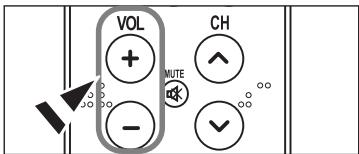 VOL + - MUTE CH ^