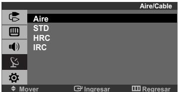 Aire/Cable Aire STD HRC IRC Mover Ingresar Regresar