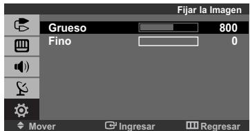 Fijar la Imagen Grueso 800 Fino 0 Mover Ingresar Regresar