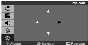 Posición Ajustar Ingresar Regresar