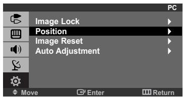PC Image Lock Position Image Reset Auto Adjustment Move Enter Return