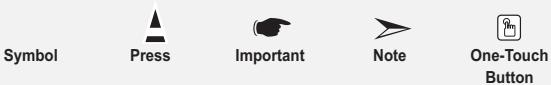 Symbol Press Important Note One-Touch Button