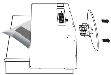 SAMSUNG LN-S2652D - Disconnecting the Stand - 2