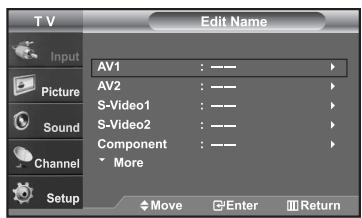 SAMSUNG LN-S2652D - To Edit the Input Source Name (depending on the model) - 2