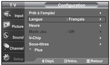 SAMSUNG LN-S2652D - Sélection d'une langue de menu - 1