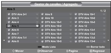 SAMSUNG LN-S2652D - Para configurar los canales favoritos - 4