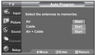 SAMSUNG LN-S2652D - Storing Channels in Memory (Automatic Method) - 2