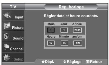 SAMSUNG LN-S2652D - Régler l'horloge - 7