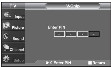 SAMSUNG LN-S2652D - How to Enable/Disable the V-Chip - 2