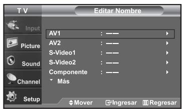SAMSUNG LN-S2652D - Edición del Nombre de la Fuente de entrada (dependiendo del modelo) - 2