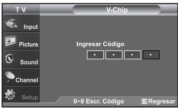 SAMSUNG LN-S2652D - Cómo activar/desactivar V-Chip - 2