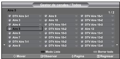 SAMSUNG LN-S2652D - Configuración del Gestor de Canales - 6