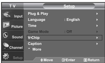 SAMSUNG LN-S2652D - How to Set up Restrictions Using the ‘Canadian French’ - 1