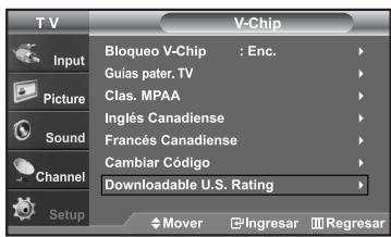 SAMSUNG LN-S2652D - Uso de V-Chip (V-Chip) con los canales digitales - 3