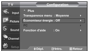 SAMSUNG LN-S2652D - Utilisation de la fonction d'économie d'énergie - 1