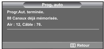 SAMSUNG LN-S2652D - Enregistrement des canal dans la mémoire (méthode automatique) - 4