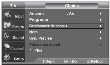 SAMSUNG LN-S2652D - Réglage de Gestionnaire de canaux - 1