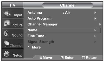SAMSUNG LN-S2652D - Viewing the Channel Lists - 5