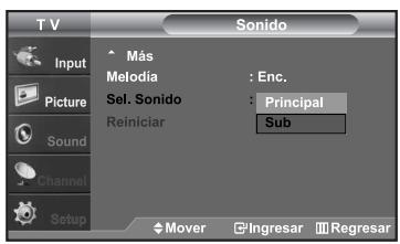 SAMSUNG LN-S2652D - Escuchar el sonido de la sub imagen del PIP - 2