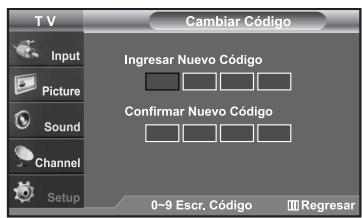 SAMSUNG LN-S2652D - Ajuste del número de identificación personal (código PIN) - 4