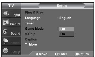 SAMSUNG LN-S2652D - Using the Game Mode - 2