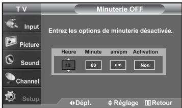 SAMSUNG LN-S2652D - Réglage de la minuterie de mise en marche/arrêt - 4