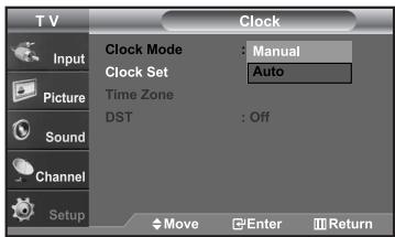 SAMSUNG LN-S2652D - Setting the Clock - 10