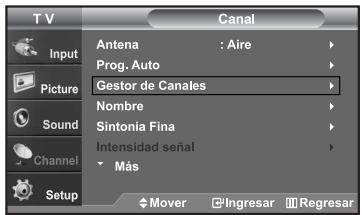 SAMSUNG LN-S2652D - Configuración del Gestor de Canales - 1
