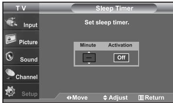 SAMSUNG LN-S2652D - Setting the Sleep Timer - 2