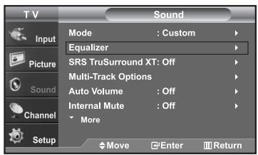 SAMSUNG LN-S2652D - Customizing the Sound - 1