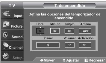 SAMSUNG LN-S2652D - Activación y desactivación del temporizador - 2