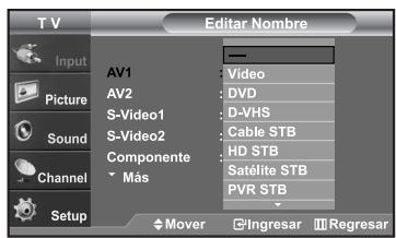 SAMSUNG LN-S2652D - Edición del Nombre de la Fuente de entrada (dependiendo del modelo) - 3