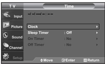 SAMSUNG LN-S2652D - Setting the Clock - 8